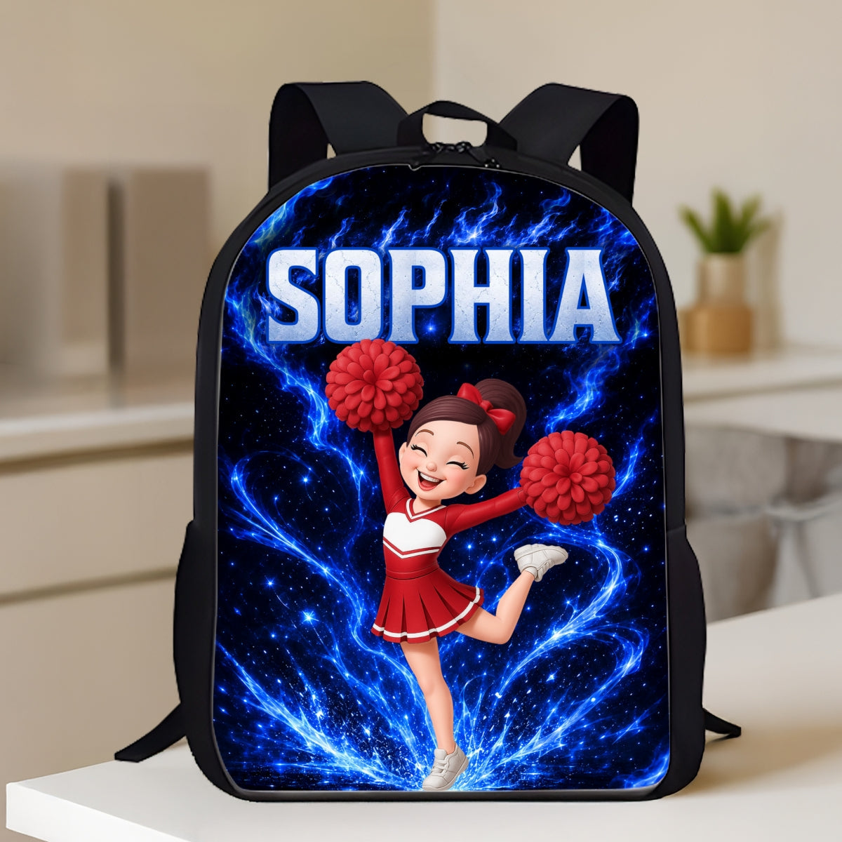 Cheerleader Trendy Design Backpack for Boys Girls - Personalized Backpack - Back to School Gift for Daughter, Son