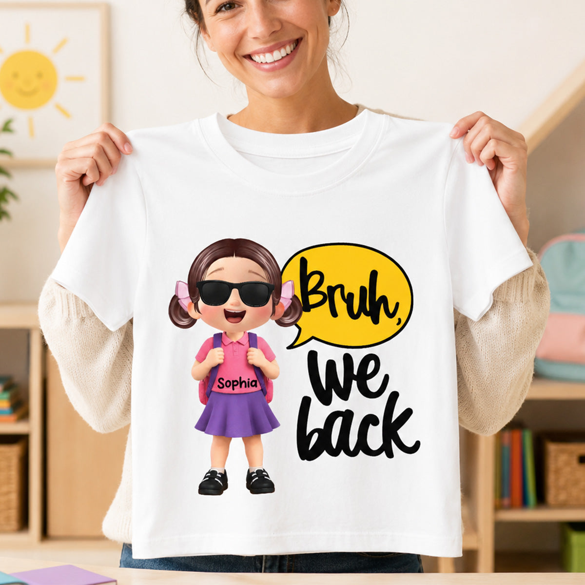 Bruh We Back Cute Kid - Personalized Shirt - Back To School Gift