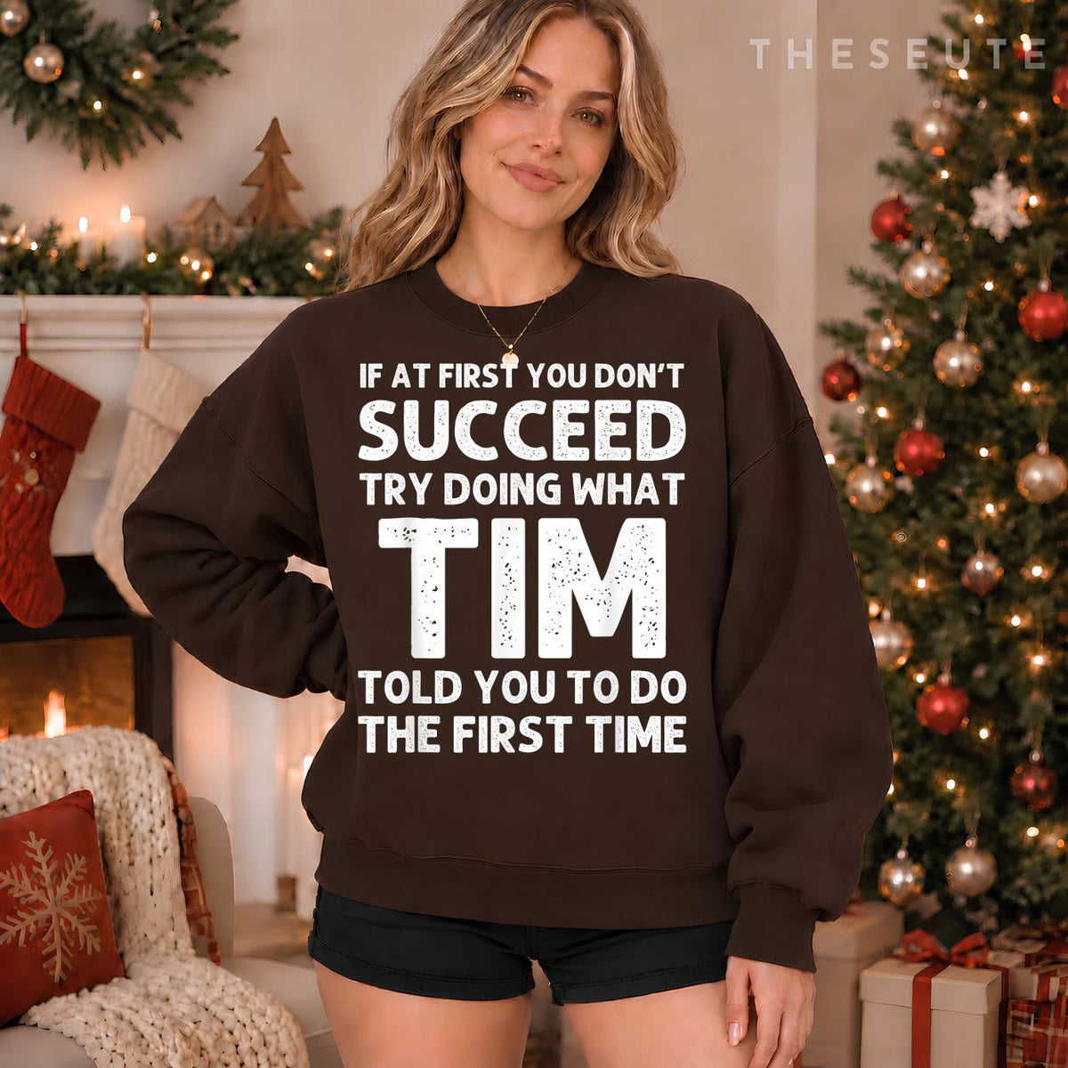 TIM Gift Name Personalized Birthday Funny Christmas Joke Sweatshirt