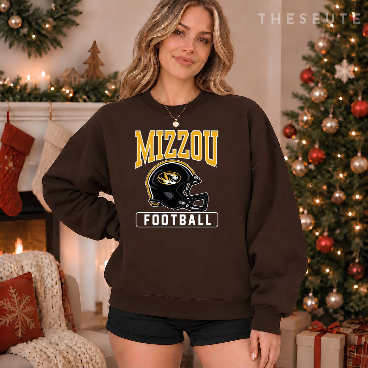 University of Missouri Mizzou Tigers Football Helmet Sweatshirt