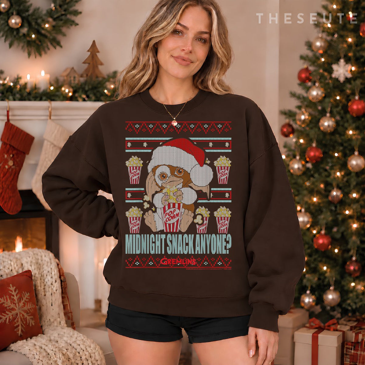 Gremlins Christmas Midnight Snack Anyone Ugly Sweatshirt