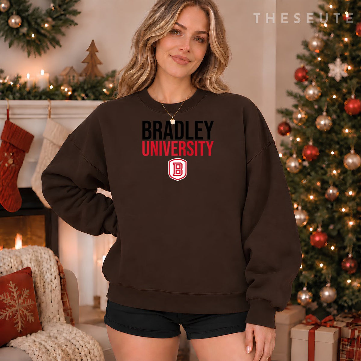 Bradley University Braves Stacked Sweatshirt