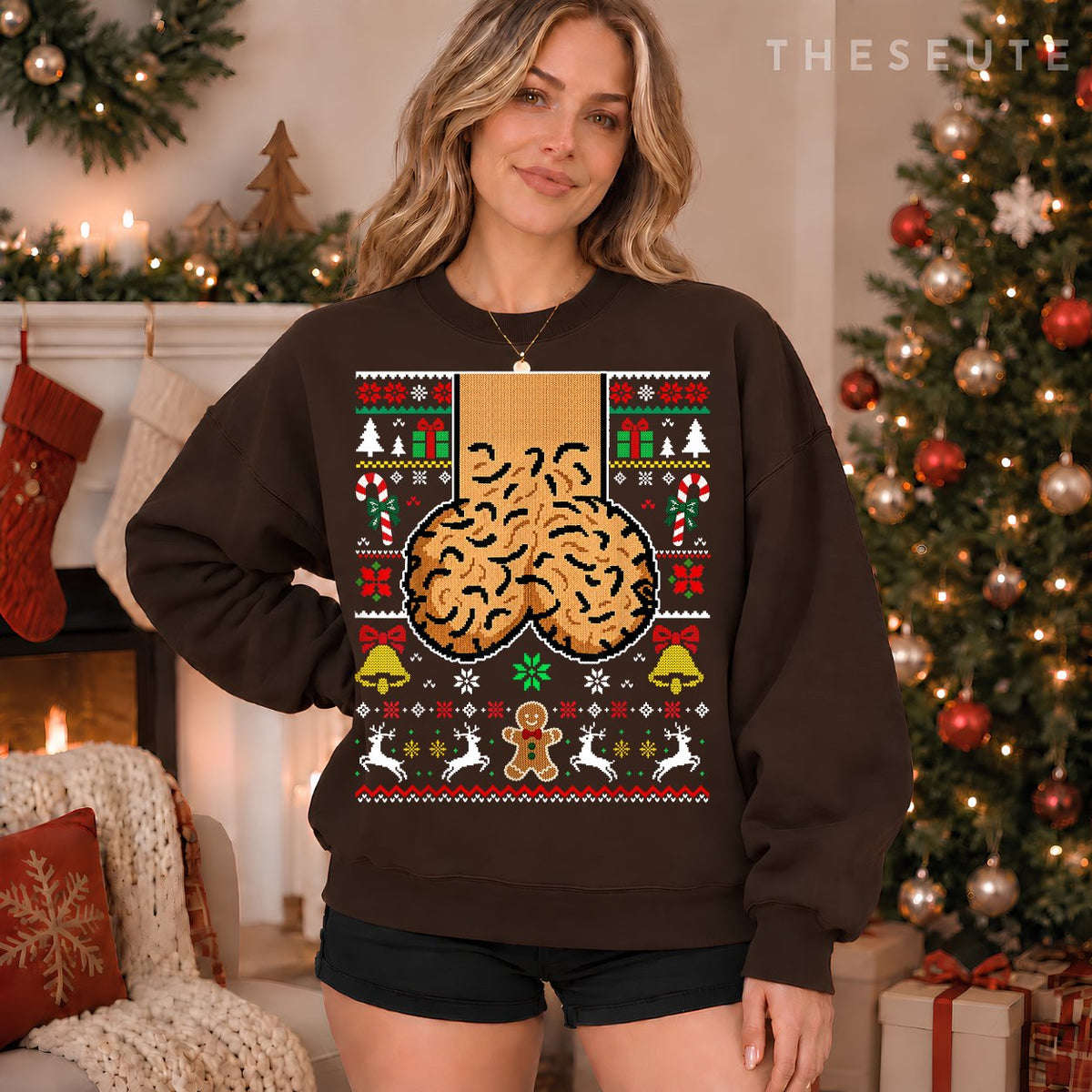 Funny Jingle Balls Ugly Christmas Sweatshirt Men Dad Husband Sweatshirt