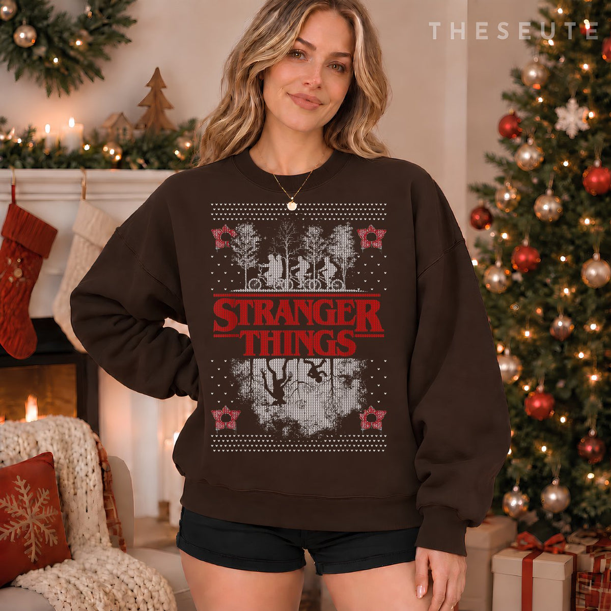 Netflix Stranger Things Ugly Christmas Sweatshirt Style Sweatshirt