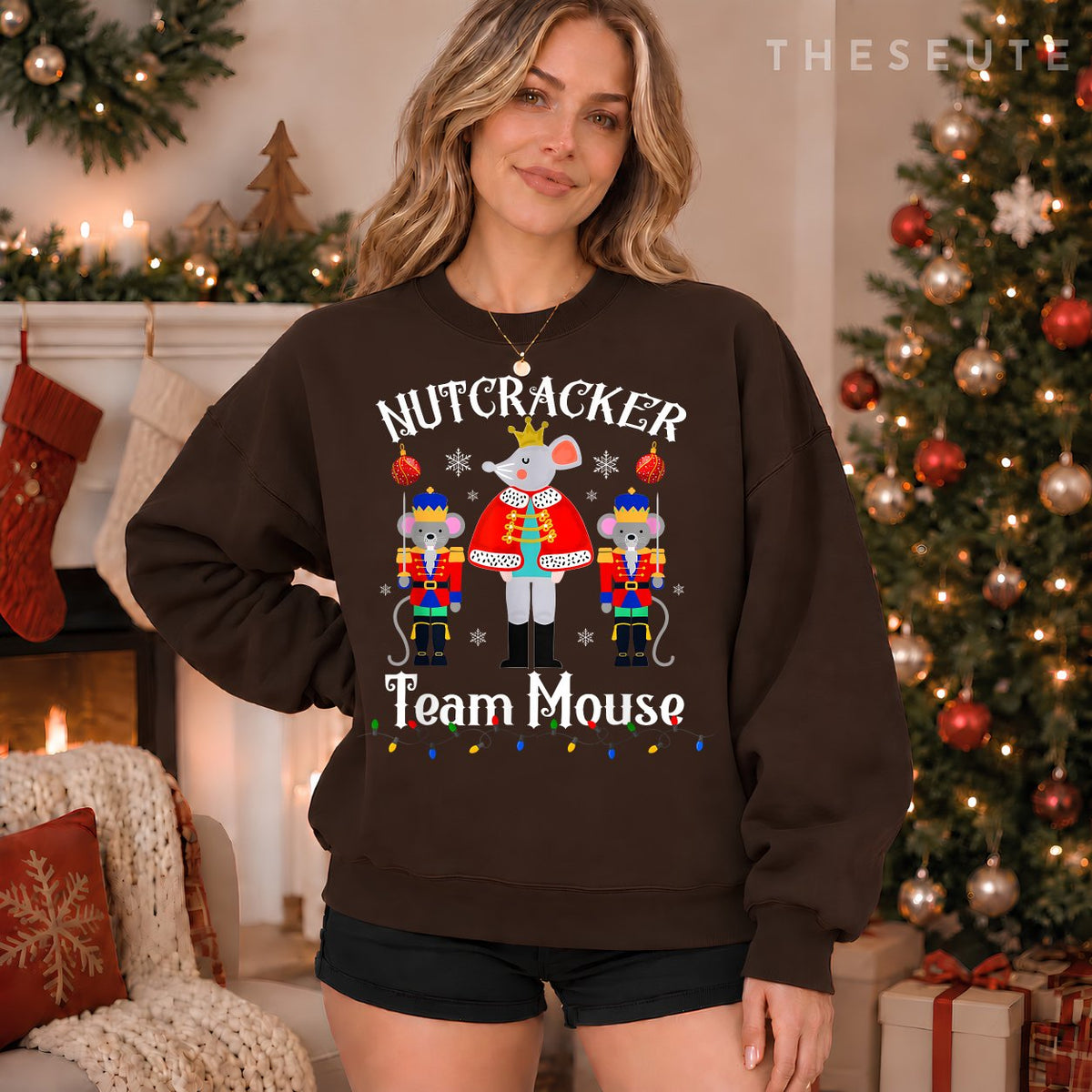 Team Mouse Nutcracker Christmas Dance Funny Soldier Kids Sweatshirt