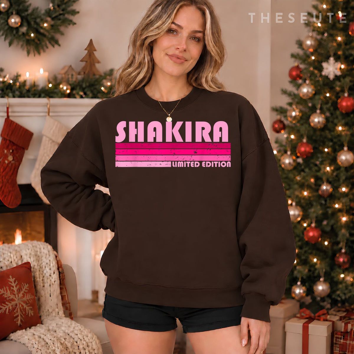 SHAKIRA Name Personalized Retro Vintage 80s 90s Birthday Sweatshirt