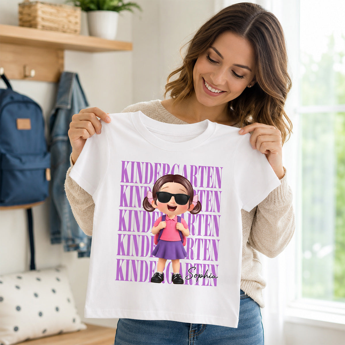 First Day Of School Cute Kid - Personalized Shirt - Back To School Gift