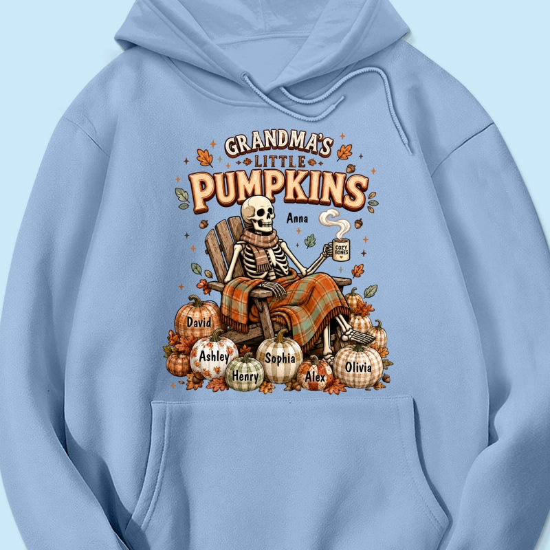 Grandma Skeleton Pumpkins Halloween - Personalized Shirt - Halloween Gift, Gift For Grandma