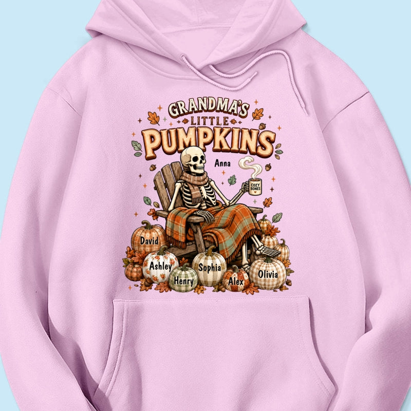 Grandma Skeleton Pumpkins Halloween - Personalized Shirt - Halloween Gift, Gift For Grandma