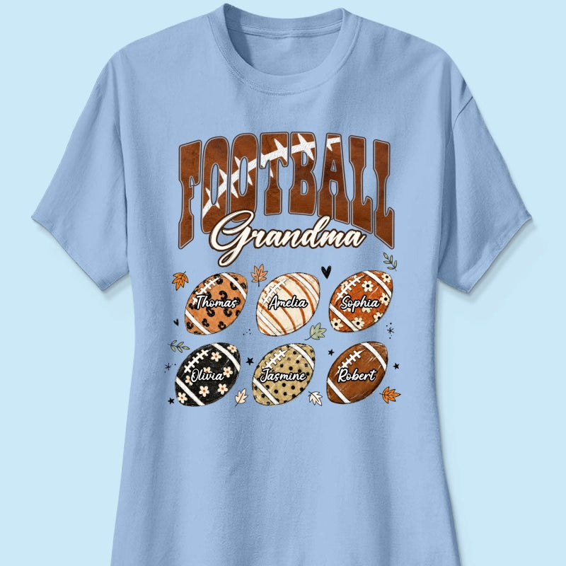 Trending Football Grandma Fall Season - Personalized Shirt - Gift For Grandmas, Moms