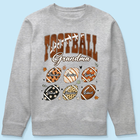 Trending Football Grandma Fall Season - Personalized Shirt - Gift For Grandmas, Moms