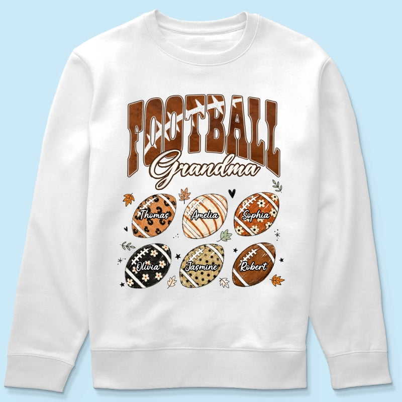 Trending Football Grandma Fall Season - Personalized Shirt - Gift For Grandmas, Moms