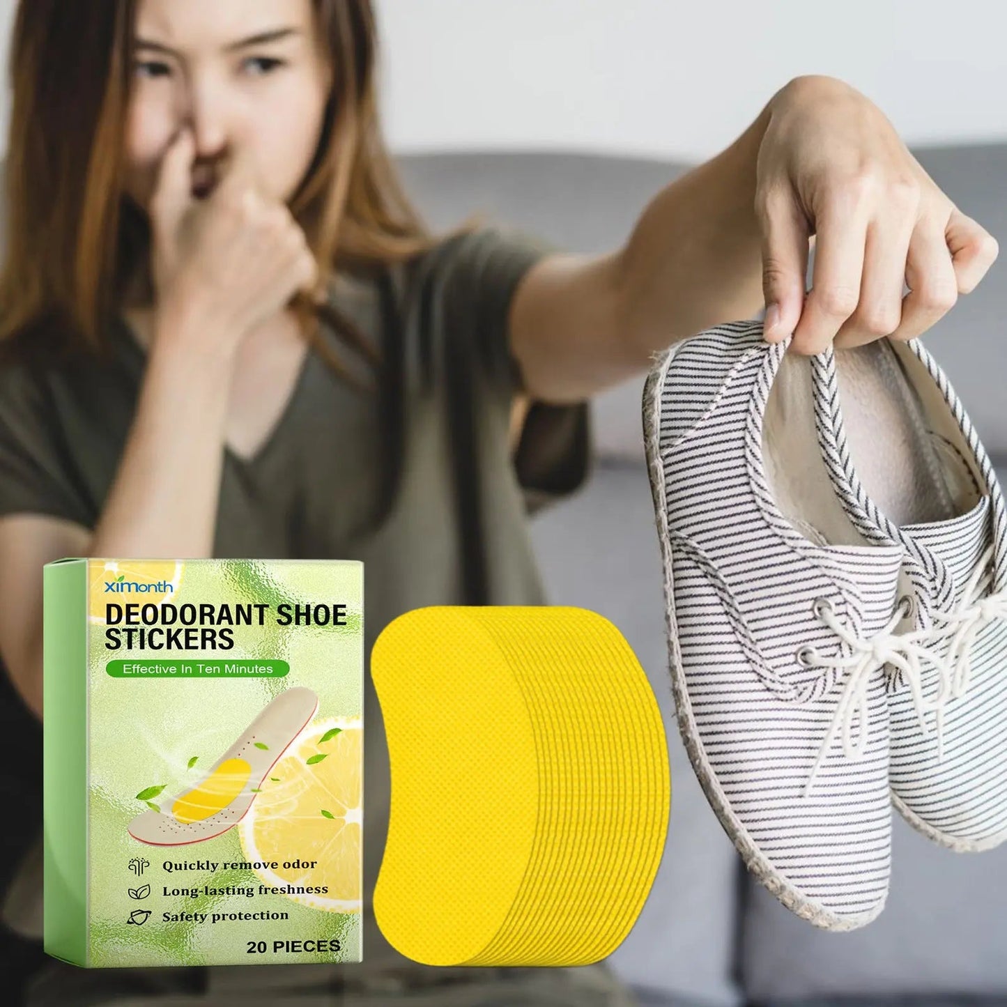 unstink - sweat & odor absorbing shoe stickers
