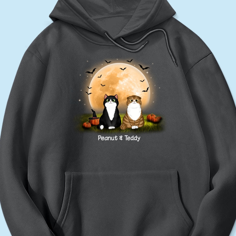 Cats In Moonlight Halloween Personalized Shirt