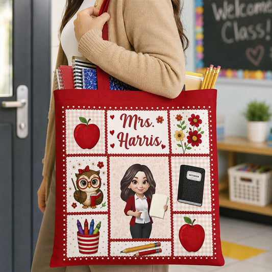 Amazing Teacher - Personalized Tote Bag - Back To School Gift For Teachers, Besties