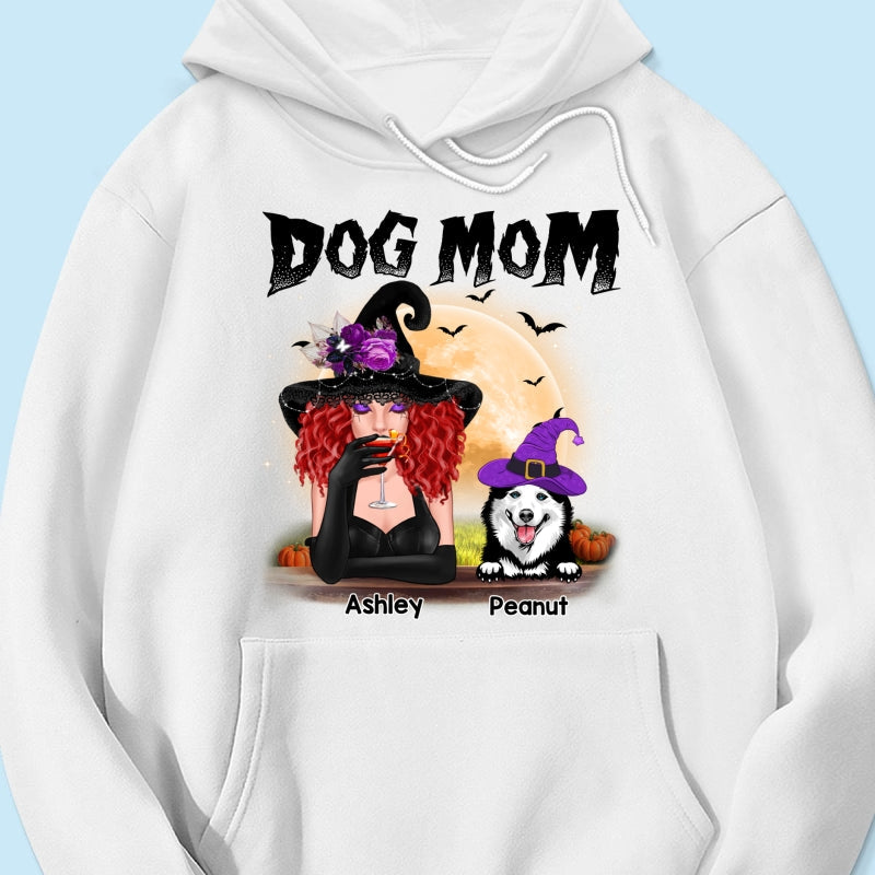 Halloween Witch Dog Mom Personalized Shirt