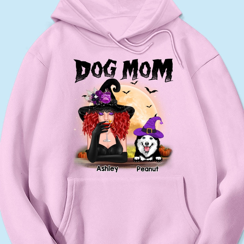Halloween Witch Dog Mom Personalized Shirt