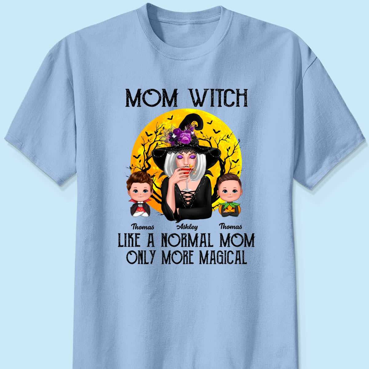 Mom Witch Like Normal Mom More Magical Halloween Personalized Shirt