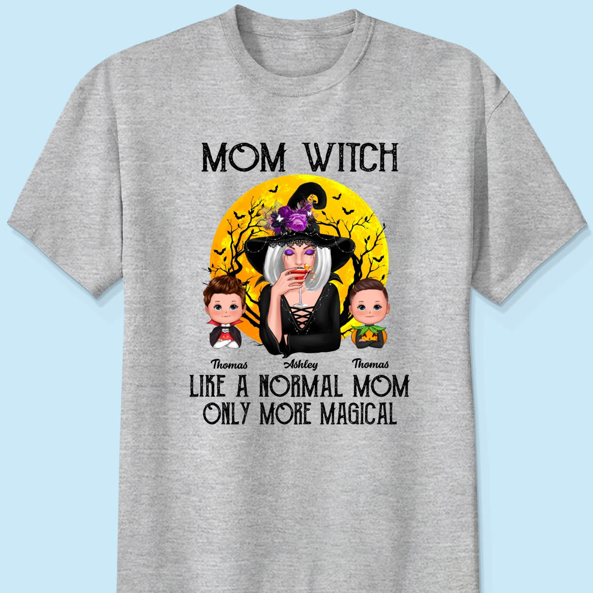 Mom Witch Like Normal Mom More Magical Halloween Personalized Shirt