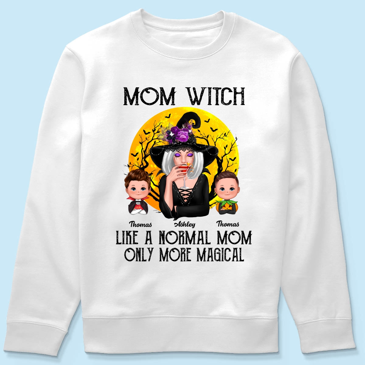 Mom Witch Like Normal Mom More Magical Halloween Personalized Shirt