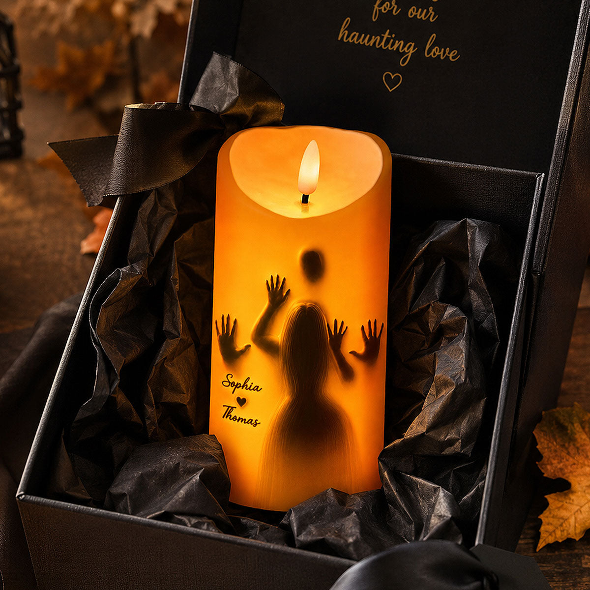 Can’t Keep My Hands Off You Naughty Couple Silhouette - Personalized LED Candle - Funny Gift For Couples