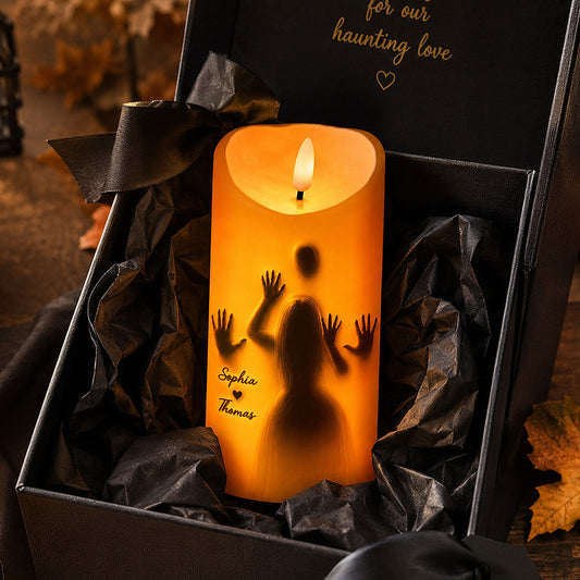 Can’t Keep My Hands Off You Naughty Couple Silhouette - Personalized LED Candle - Funny Gift For Couples