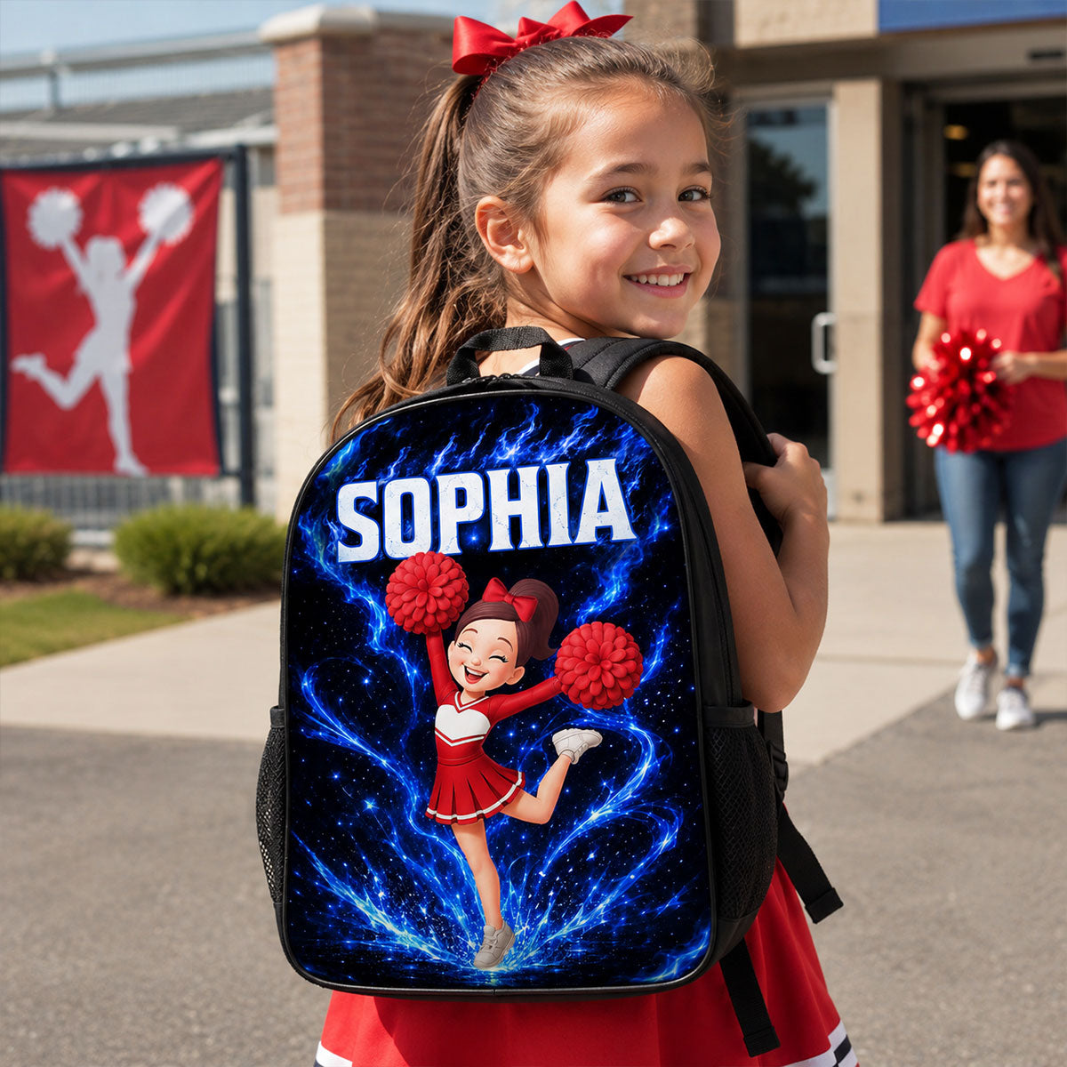 Cheerleader Trendy Design Backpack for Boys Girls - Personalized Backpack - Back to School Gift for Daughter, Son