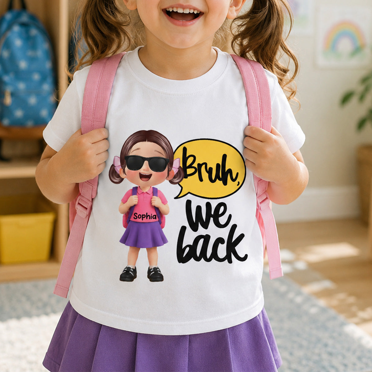 Bruh We Back Cute Kid - Personalized Shirt - Back To School Gift