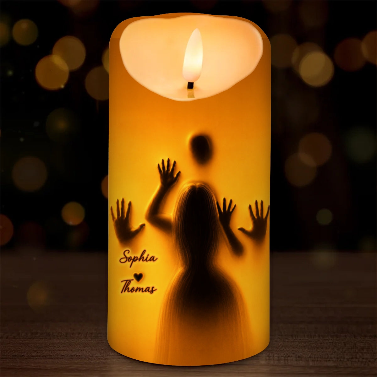 Can’t Keep My Hands Off You Naughty Couple Silhouette - Personalized LED Candle - Funny Gift For Couples
