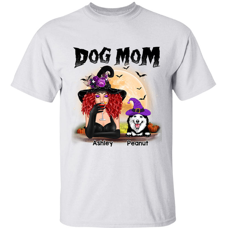 Halloween Witch Dog Mom Personalized Shirt