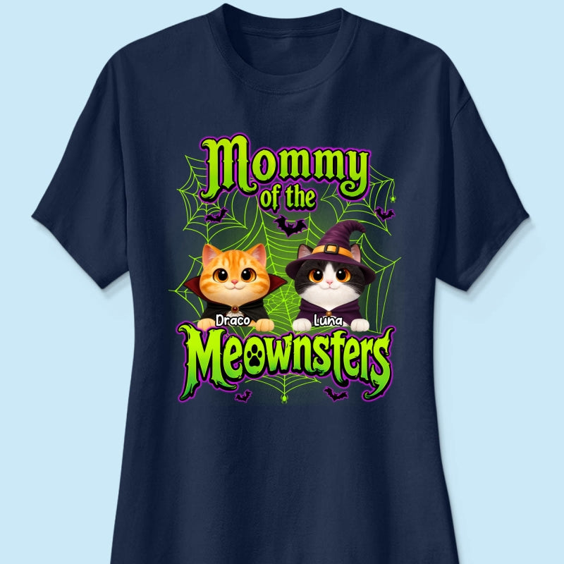 Neon Green Design Cats - Personalized Shirt - Halloween Gift For Cat Lovers