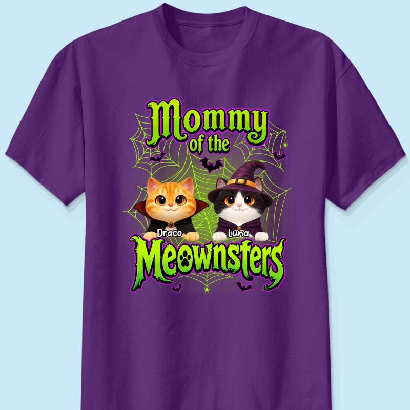 Neon Green Design Cats - Personalized Shirt - Halloween Gift For Cat Lovers
