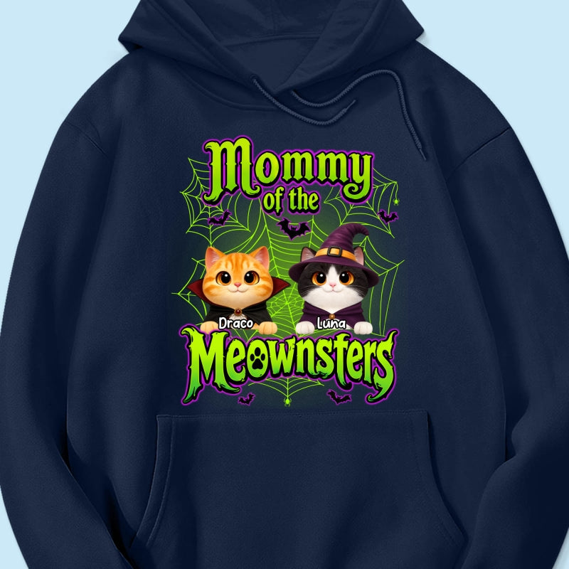 Neon Green Design Cats - Personalized Shirt - Halloween Gift For Cat Lovers