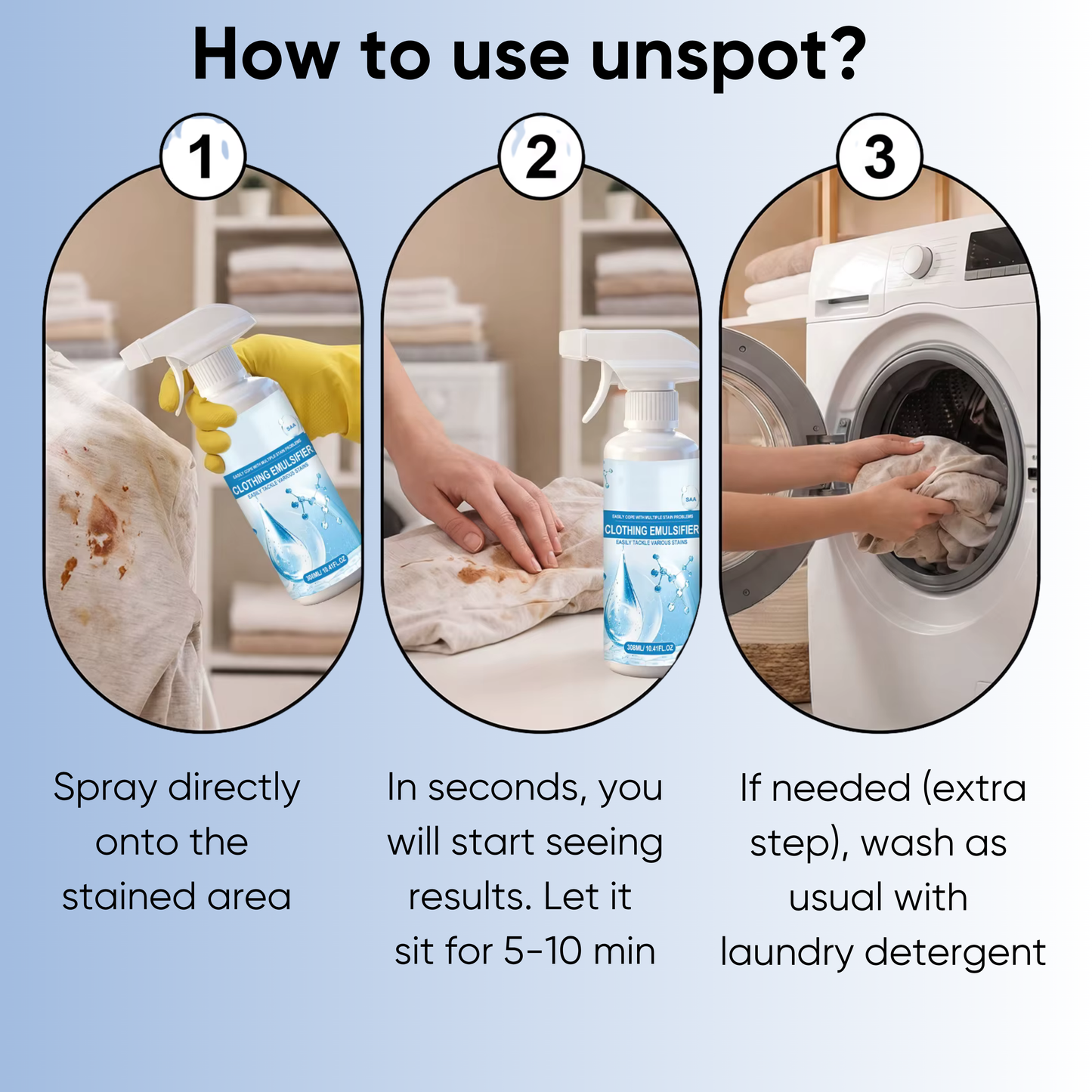 unspot - magic stubborn stain remover