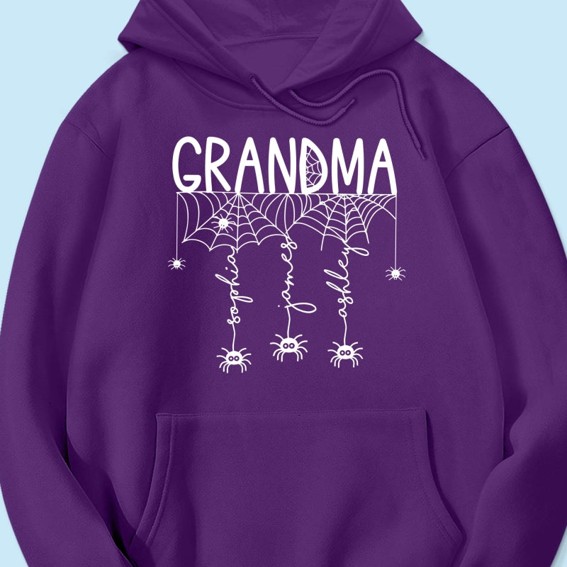Grandma Mom Spooky Spiders - Personalized Shirt - Halloween Gift