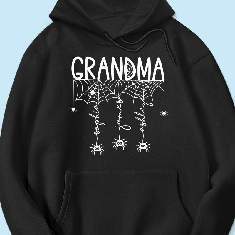 Grandma Mom Spooky Spiders - Personalized Shirt - Halloween Gift