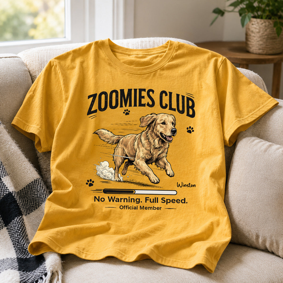 Zoomies Club Official Member Custom Pet Photo - Personalized Shirt - Funny Gift For Dog Cat Lover