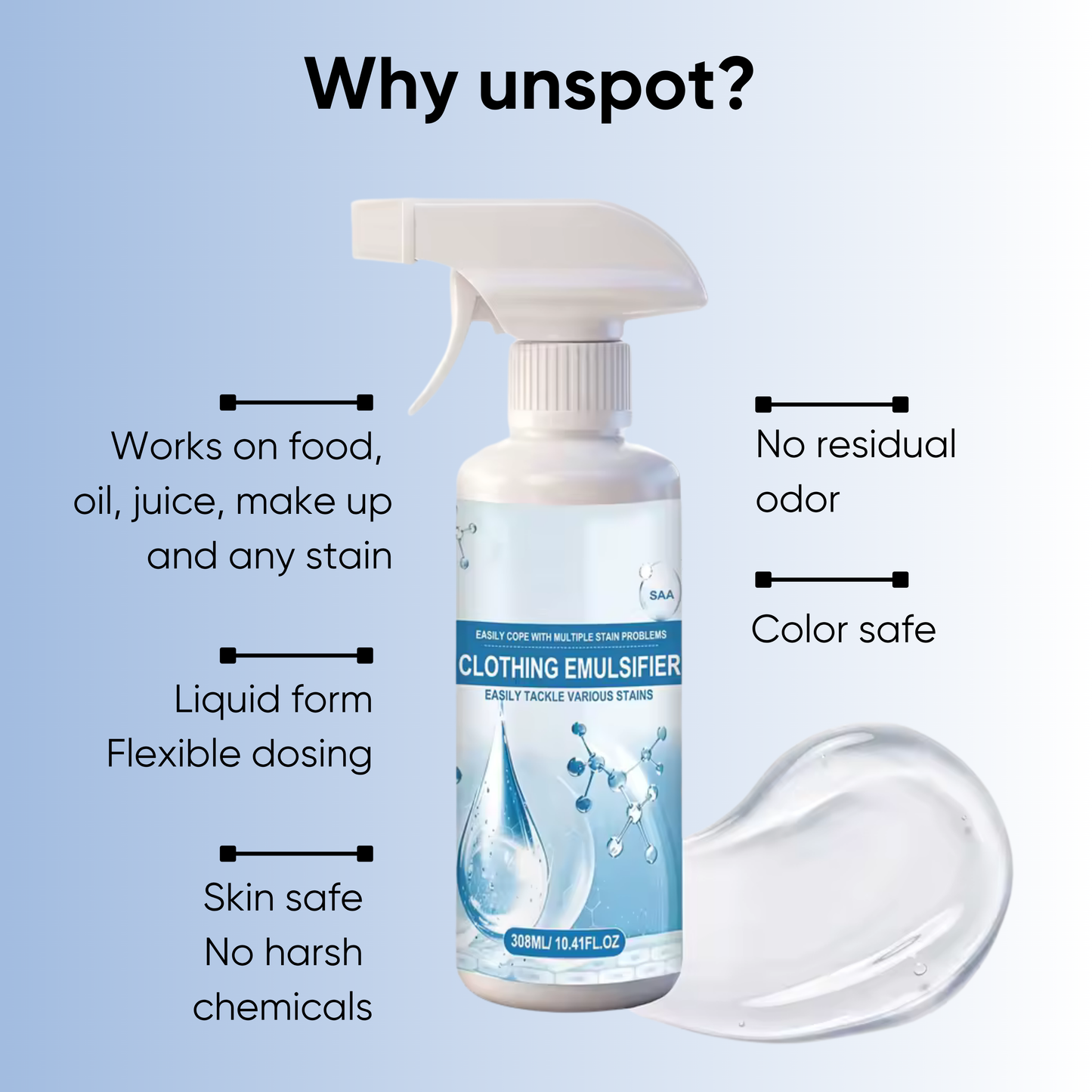 unspot - magic stubborn stain remover