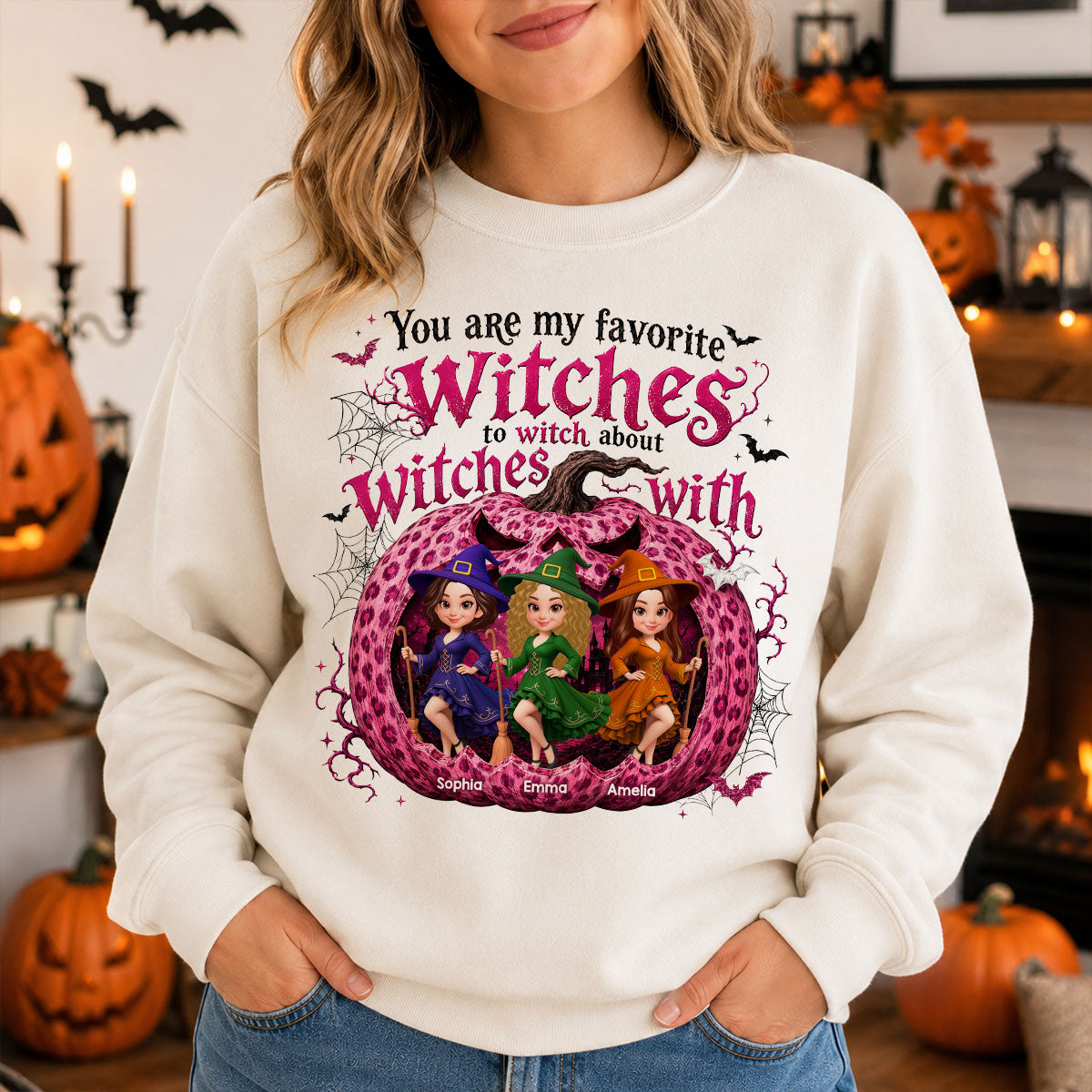 You Are My Favorite Witch Besties Halloween - Personalized Shirt - Halloween Gift For Besties