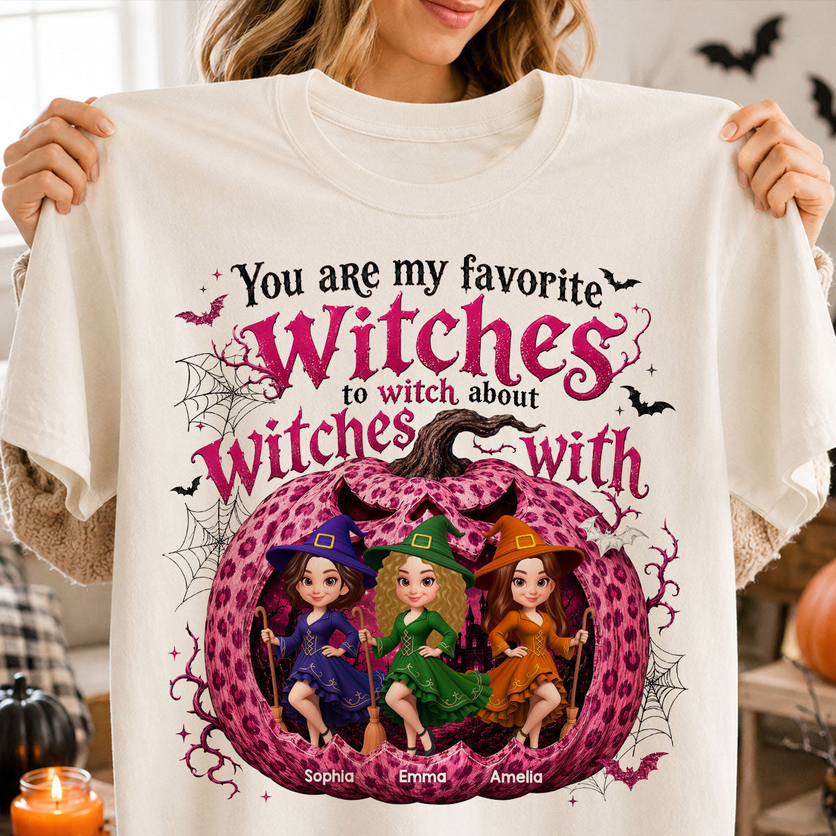You Are My Favorite Witch Besties Halloween - Personalized Shirt - Halloween Gift For Besties