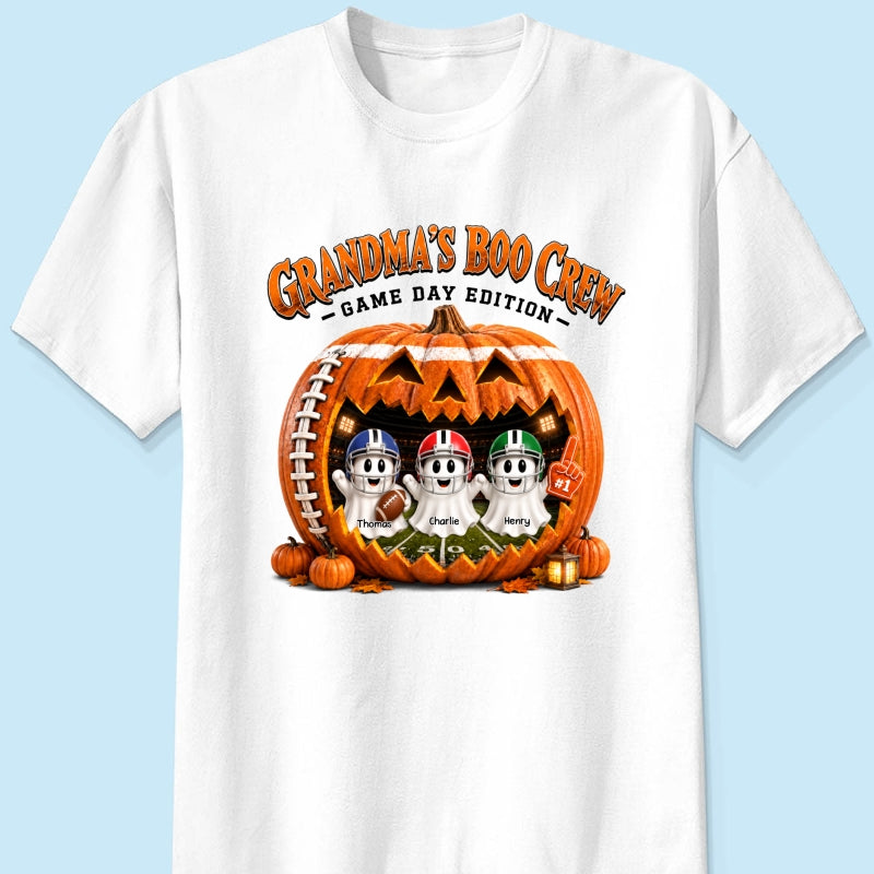 Grandma's Boo Crew Game Day Edition - Personalized Shirt - Halloween Gift, Gift For Grandma