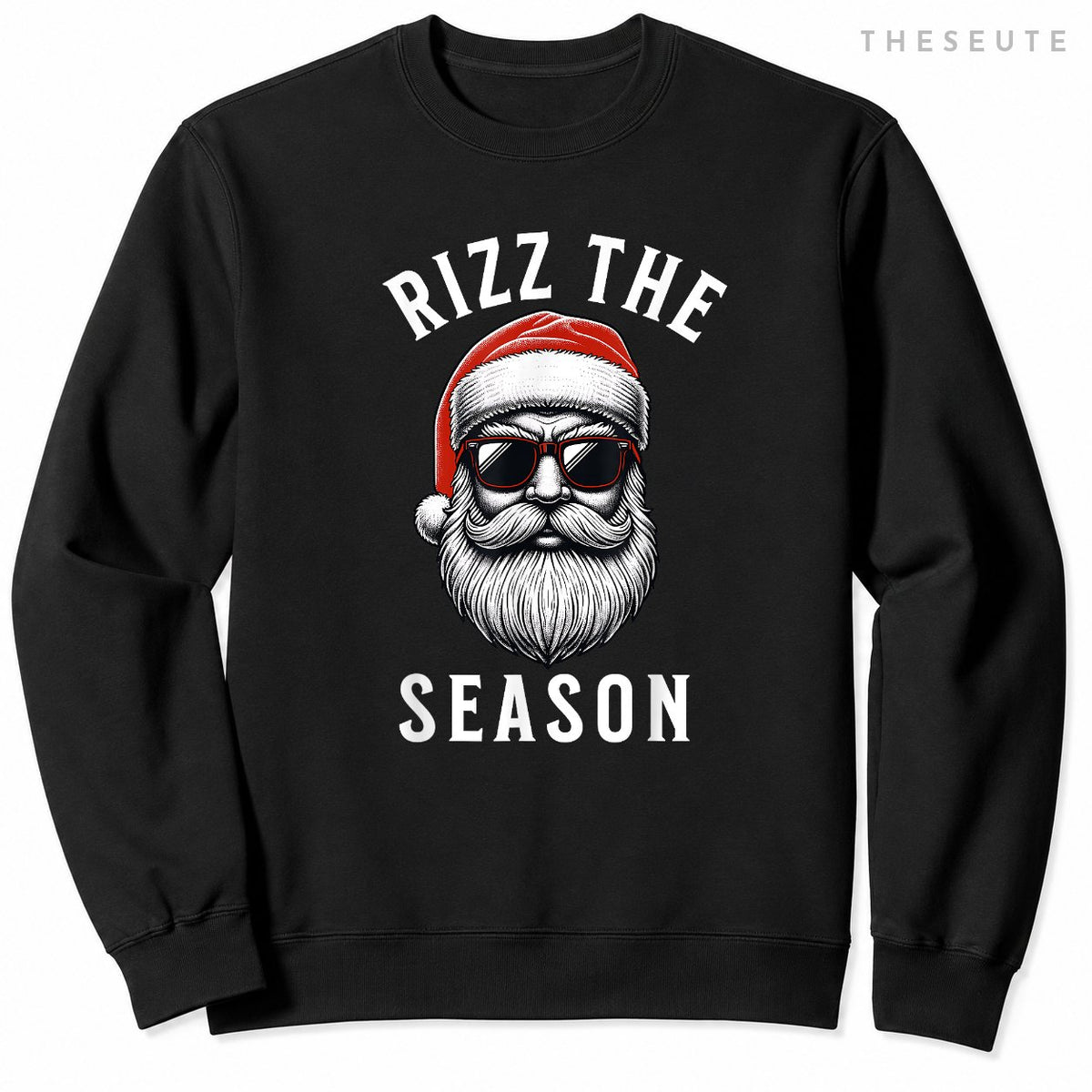 Rizz the Season Silly Christmas Funny Santa Men Teen Boys Sweatshirt