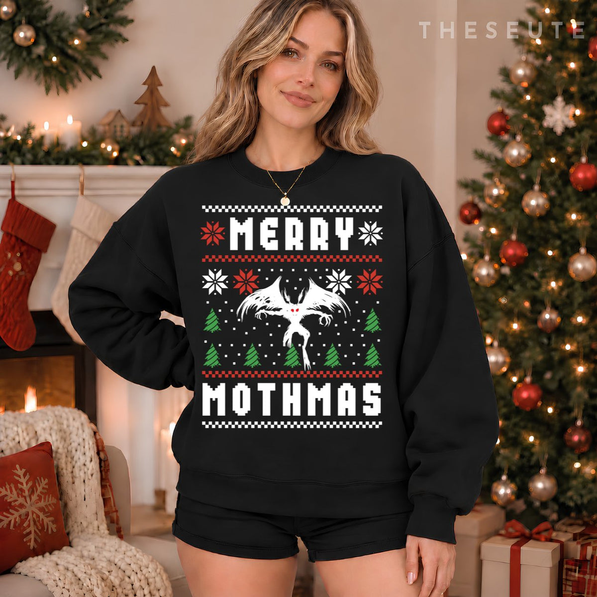 Mothman Ugly Christmas Sweatshirt Funny Sweatshirt