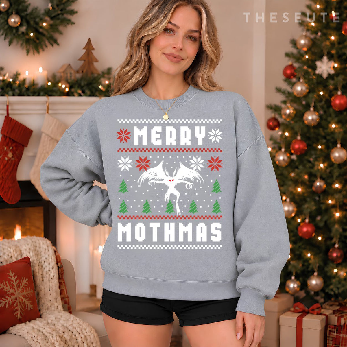 Mothman Ugly Christmas Sweatshirt Funny Sweatshirt
