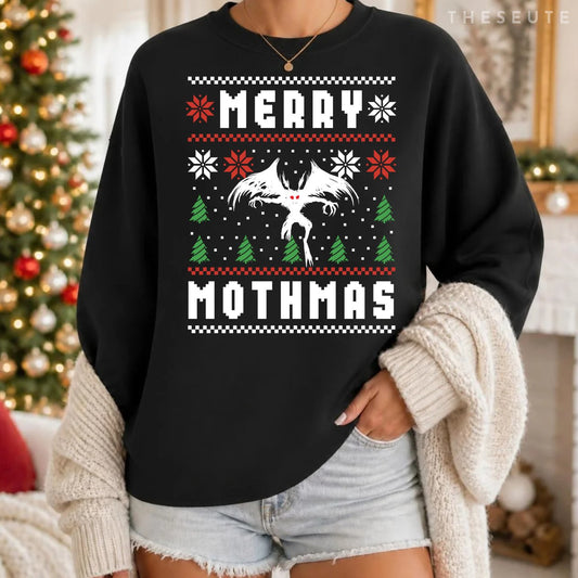 Mothman Ugly Christmas Sweatshirt Funny Sweatshirt