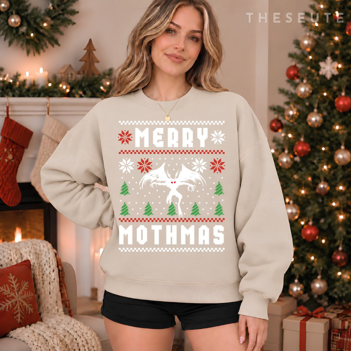 Mothman Ugly Christmas Sweatshirt Funny Sweatshirt