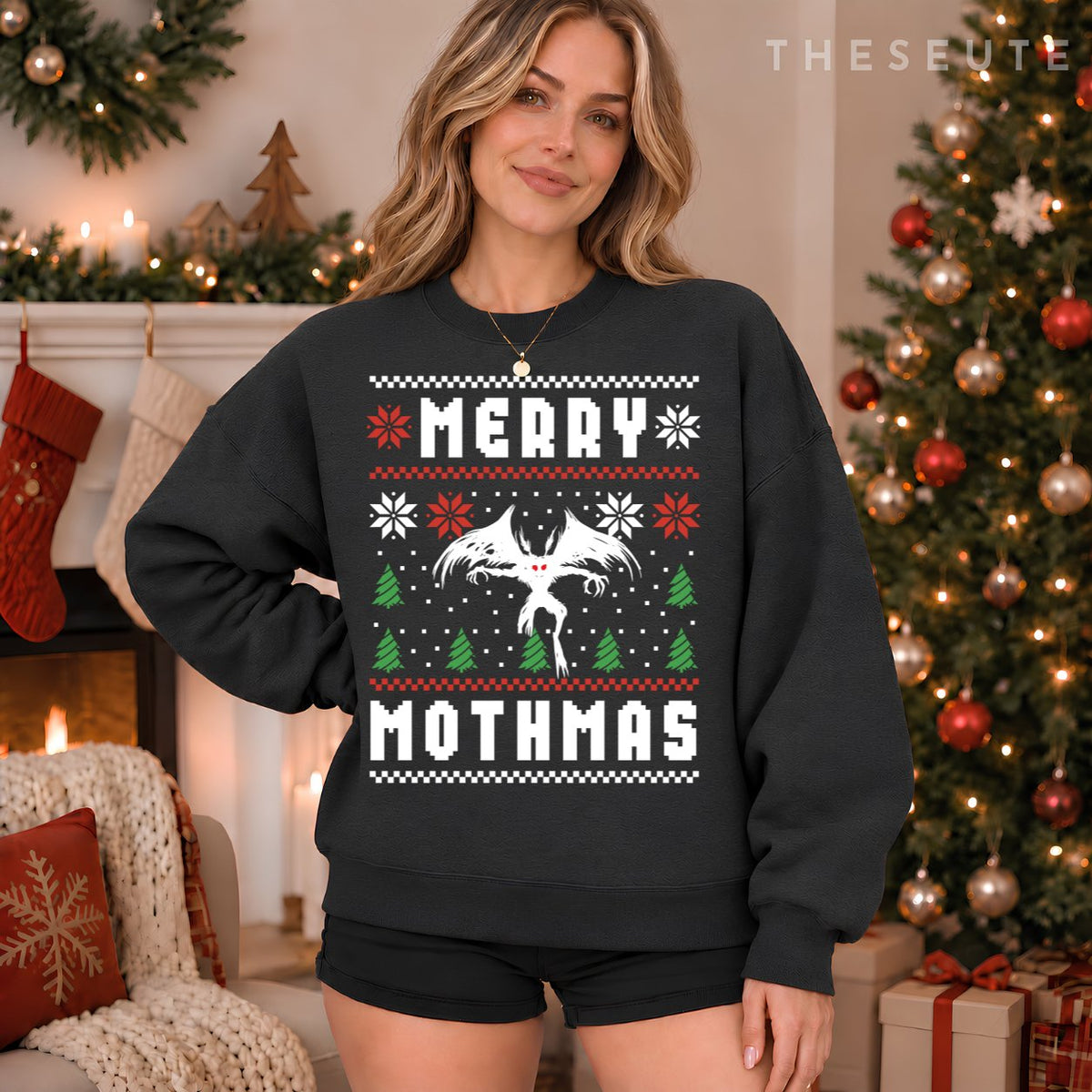 Mothman Ugly Christmas Sweatshirt Funny Sweatshirt