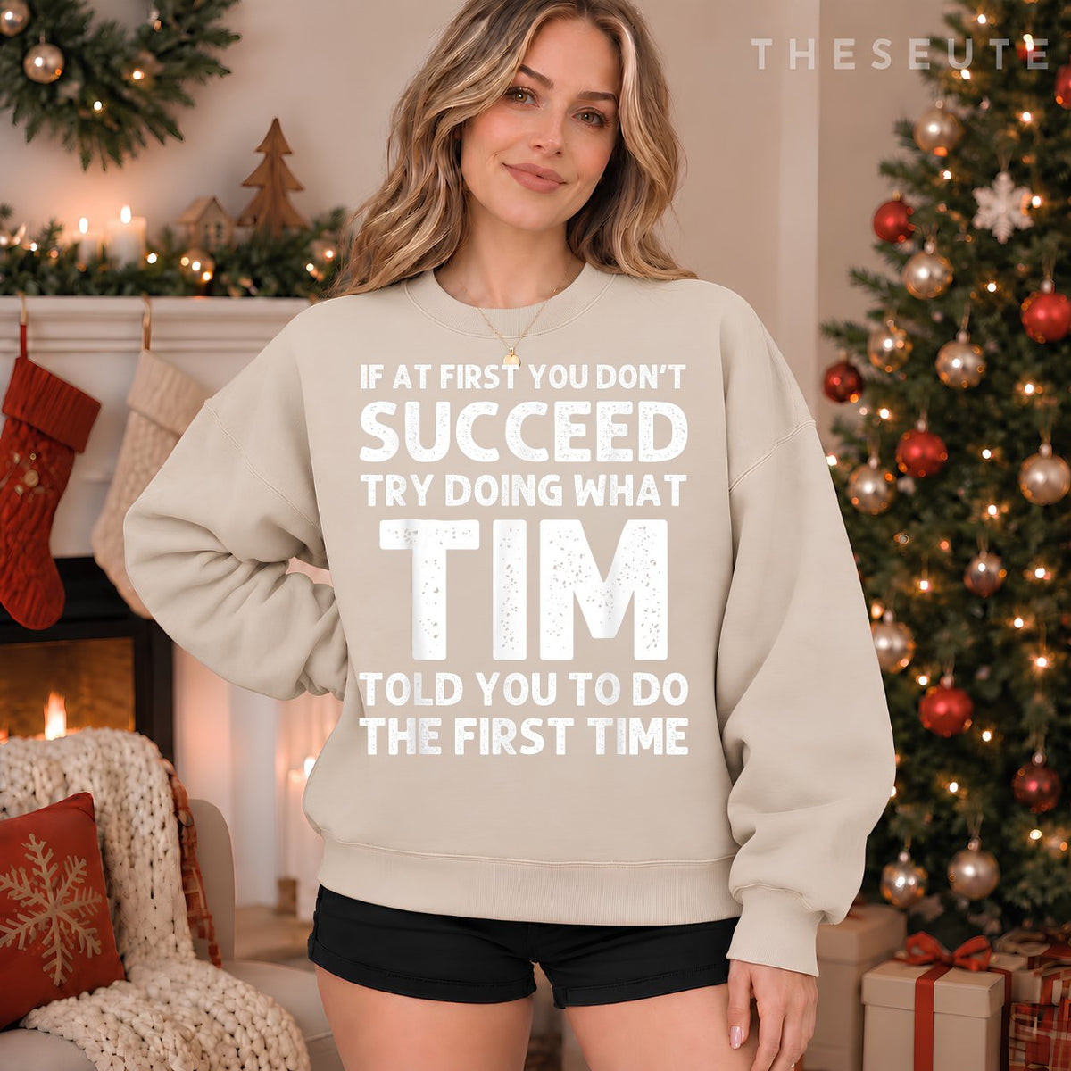 TIM Gift Name Personalized Birthday Funny Christmas Joke Sweatshirt