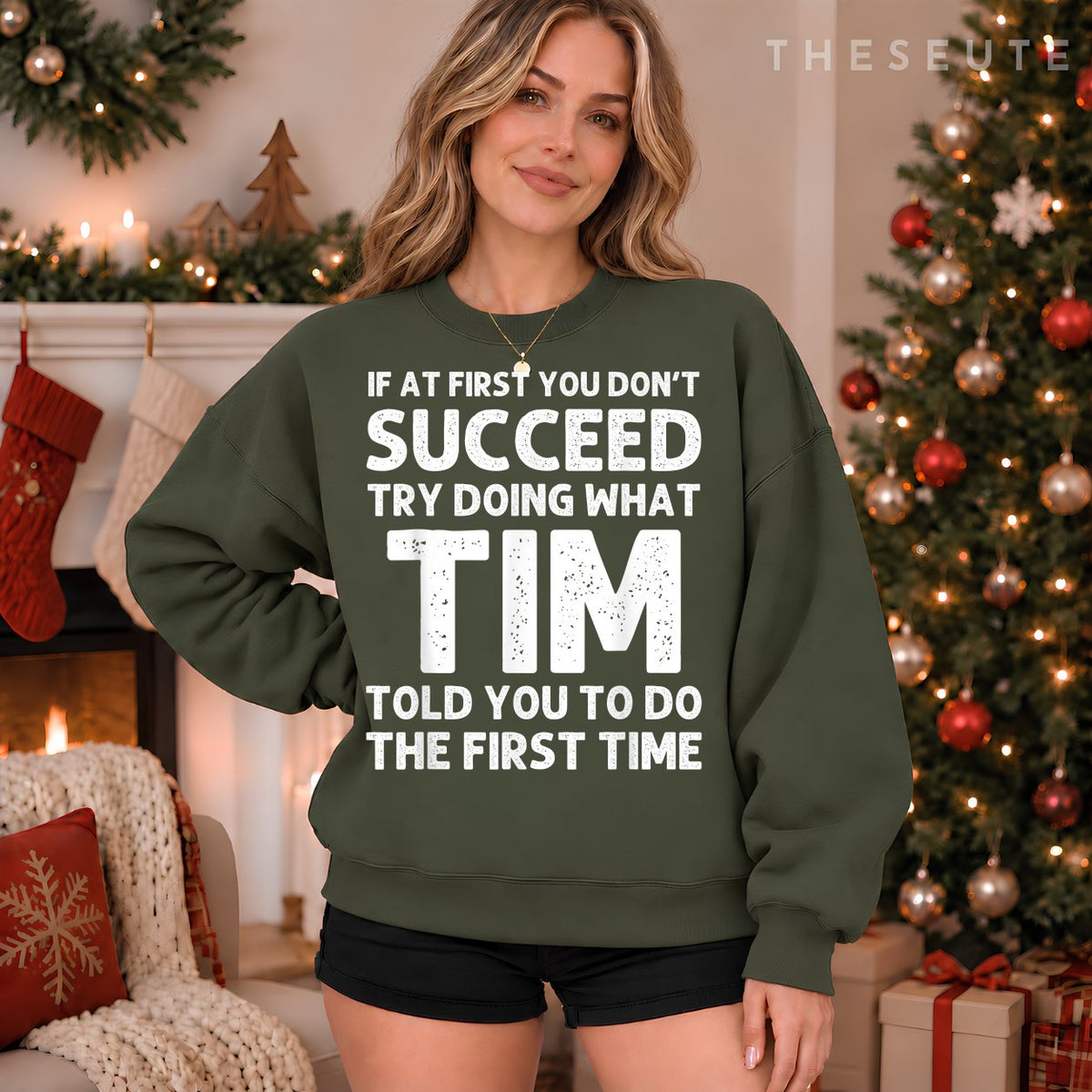 TIM Gift Name Personalized Birthday Funny Christmas Joke Sweatshirt
