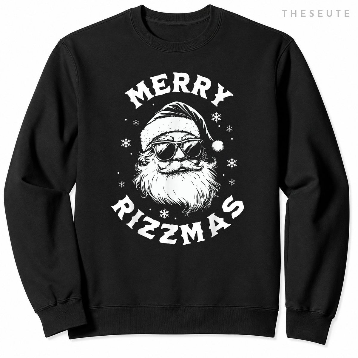 Merry Rizzmas Kids Teens School Funny Christmas Santa Claus Sweatshirt